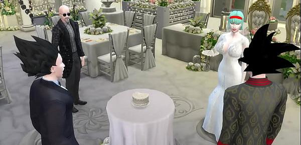  El Matrimonio de Bulma Episodio 1 Bulma Deliciosa Esposa se Casa con su Amado Marido pero es Chantajiada por el Maestro y es Follada por unos Negros el dia de su Boda Netorare Hentai